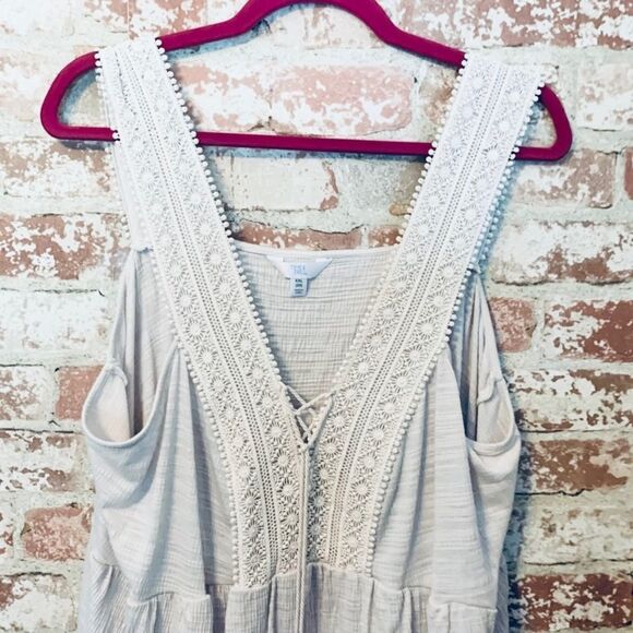 Cream Cotton Blend Bohemian Sleeveless Top Size 20 - Picture 1 of 13